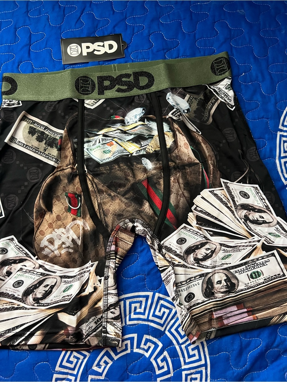 PSD Money Stack Boxer Briefs in Black and Olive